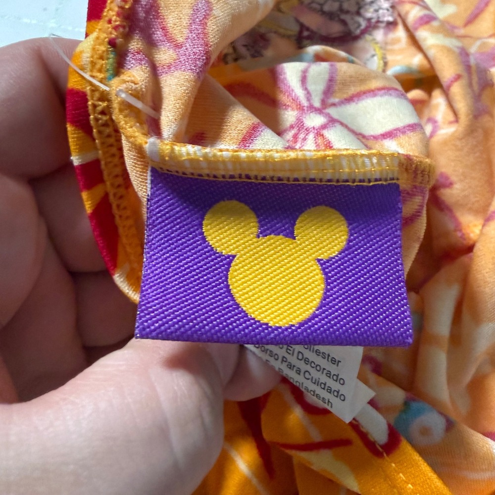 New Vintage 90s Disney Winnie Pooh Tropical Swimsuit one piece halter 18m girl - Picture 8 of 9